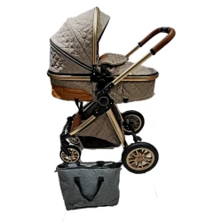 Детская коляска Kidilo V92-QƏHVƏYİ, коричневая