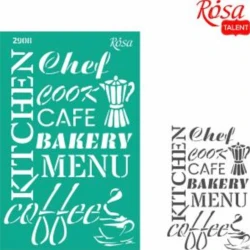 Трафарет самоклеящийся Rosa Talent №2908 Кухня, 13х20 см
