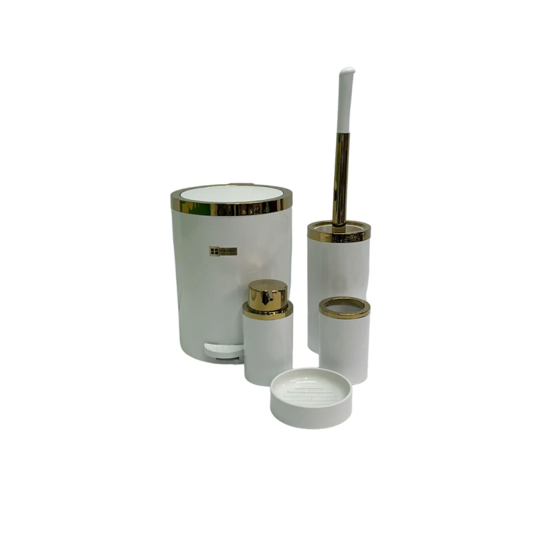 Набор для ванной Harmony HM0015, 5 предметов, белый Набор для ванной Harmony HM0015, 5 предметов, белый