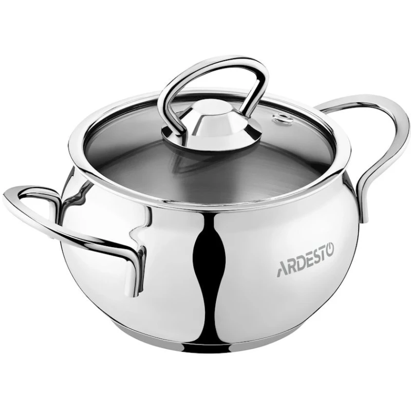 Кастрюля Ardesto Black Mars AR0706S, 1.1 л, серебристая, с крышкой Кастрюля Ardesto Black Mars AR0706S, 1.1 л, серебристая, с крышкой