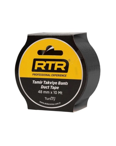 Yapışqan lent Rtrmax RNC192, qara, 10 m