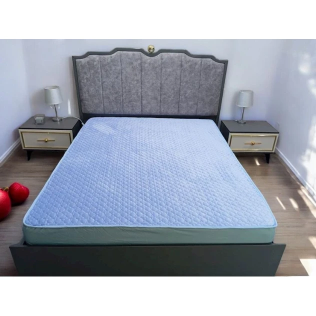 Наматрасник защитный Narlı 000688, двуспальный, велюр, голубой, 160x200 см Наматрасник защитный Narlı 000688, двуспальный, велюр, голубой, 160x200 см