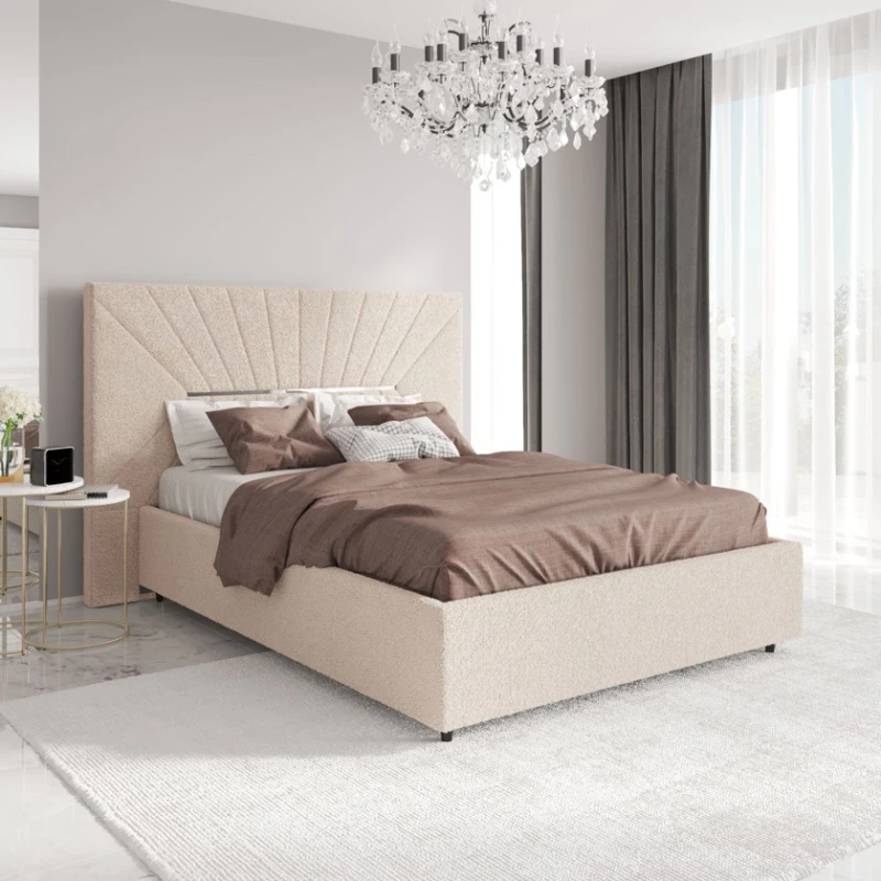 İki nəfərlik çarpayı Art_ikili_yataq 88, laminat/parça, bej, 120x160х200 sm