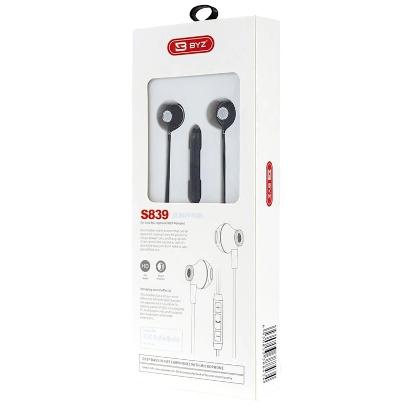 Simli qulaqlıq BYZ S839 Black