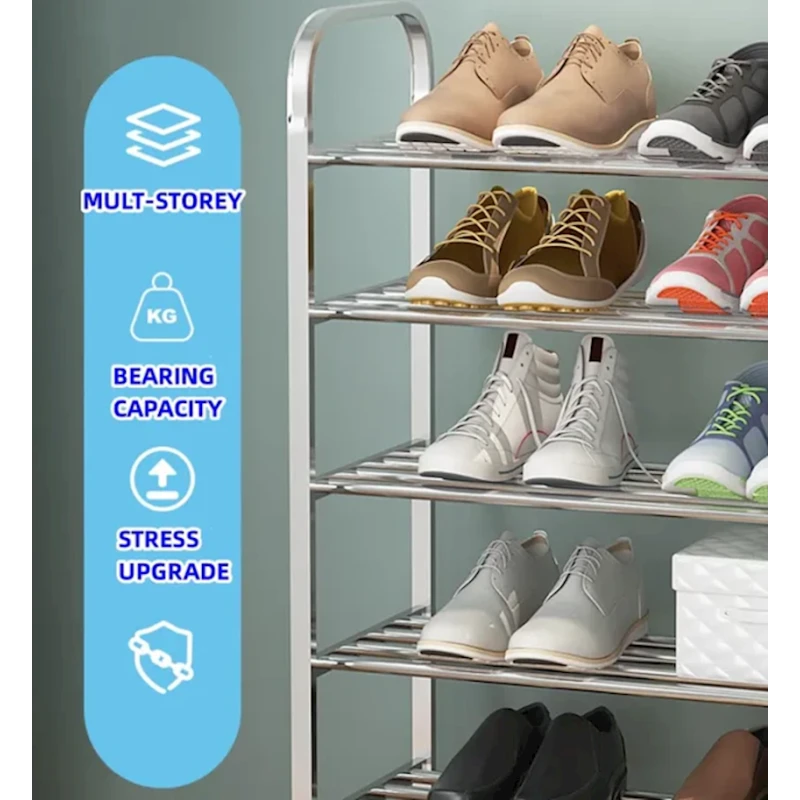 Многослойная полка для обуви shelf_654, нержавеющая сталь, 5 полок Многослойная полка для обуви shelf_654, нержавеющая сталь, 5 полок