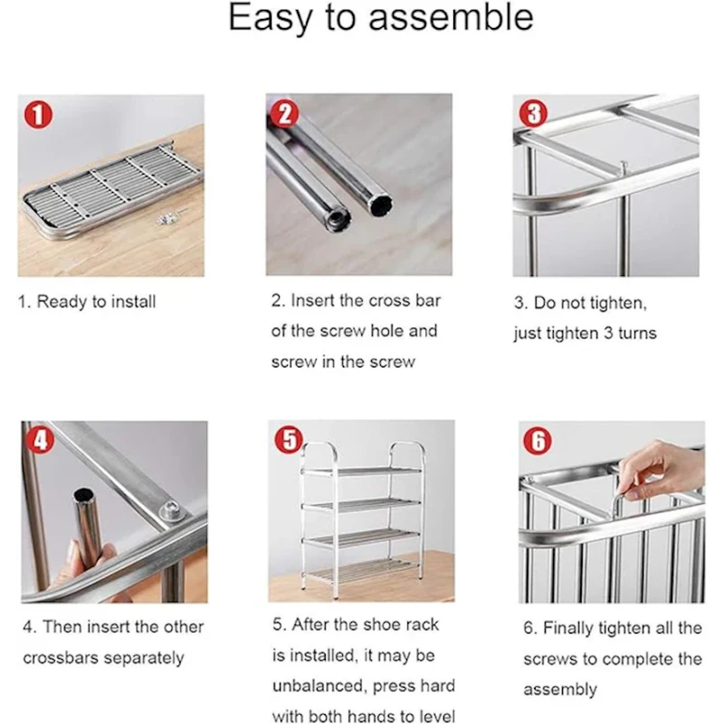 Многослойная полка для обуви shelf_654, нержавеющая сталь, 5 полок Многослойная полка для обуви shelf_654, нержавеющая сталь, 5 полок