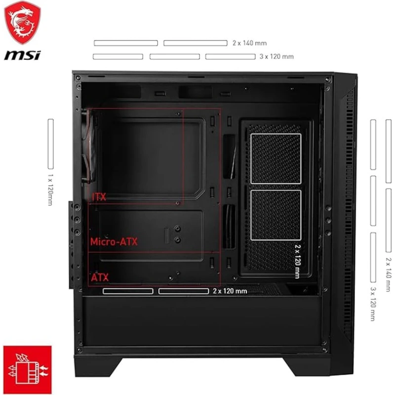 Korpus MSI Mag Forge 321R Airflow (306-7G23R22-HH9)