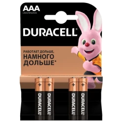 Батарея Duracell Basic LR03 AAA MN2400, 4 шт