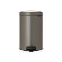 Zibil vedrəsi Brabantia NewIcon, 46.7x29x38 sm, metal, pedallı, 20 l, platin