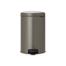 Zibil vedrəsi Brabantia NewIcon, 46.7x29x38 sm, metal, pedallı, 20 l, platin