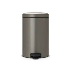 Мусорное ведро Brabantia NewIcon, 46.7x29x38 см, металл, с педалью, 20 л, платиновое