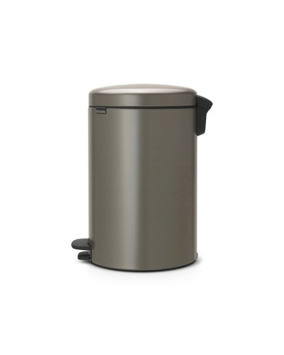 Zibil vedrəsi Brabantia NewIcon, 46.7x29x38 sm, metal, pedallı, 20 l, platin