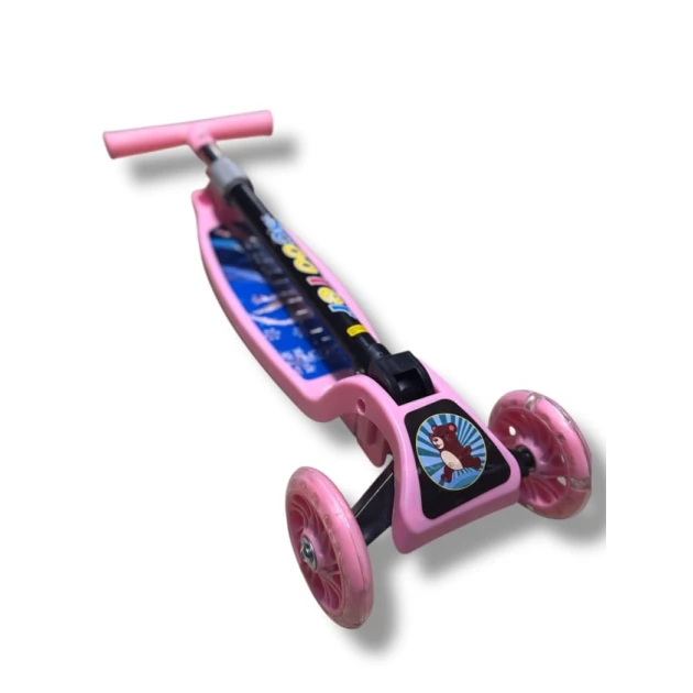 Детский самокат с легким колесом 1-5 лет розовый 6191_7121