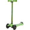 Üç təkərli samokat Micro Maxi Deluxe Green, yaşıl, alüminium, plastik, 5-12 yaş, 60x27x16 sm, təkərlər 120/80 mm, 2600 q