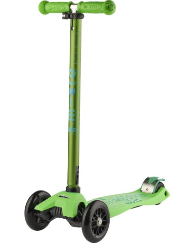 Üç təkərli samokat Micro Maxi Deluxe Green, yaşıl, alüminium, plastik, 5-12 yaş, 60x27x16 sm, təkərlər 120/80 mm, 2600 q