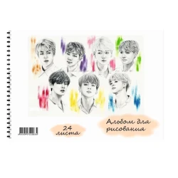 Альбом для рисования Sketchbook BTS18 BTS, A4, 24 листов, 100 г/м², белый