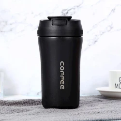 Термокружка Coffee, 360 мл, нержавеющая сталь, черная Термокружка Coffee, 360 мл, нержавеющая сталь, черная