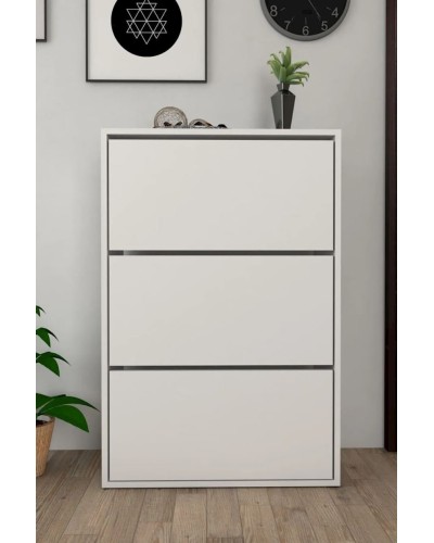 Ayaqqabı üçün tumba Moon ev_12115500, LDSP, ağ, 110x73x24 sm