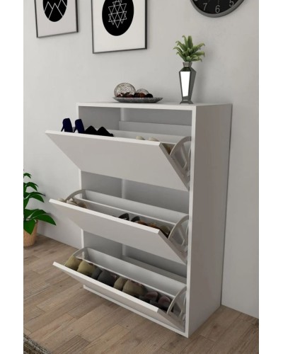 Ayaqqabı üçün tumba Moon ev_12115500, LDSP, ağ, 110x73x24 sm