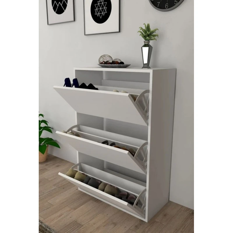 Тумба для обуви Moon ev_12115500, ЛДСП, белая, 110x73x24 см