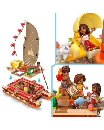Konstruktor LEGO Disney Moana's Adventure Canoe 43270, 529 parça, 6 yaşdan