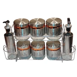 Saxlama dəsti JY11602JBSG, 9 parça, gümüşü, 250/350 ml