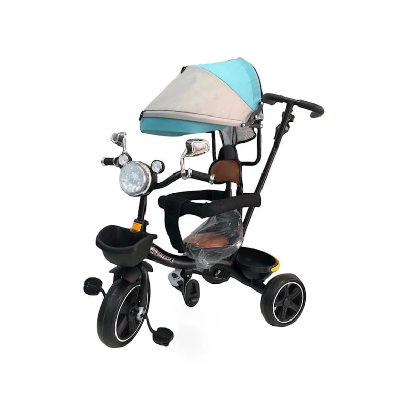 Üçtəkərli velosiped KM009, qara/mavi/ağ