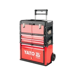 Ящик-тележка для инструментов Yato YT-09101, 52х32х72 см, черный/красный Ящик-тележка для инструментов Yato YT-09101, 52х32х72 см, черный/красный