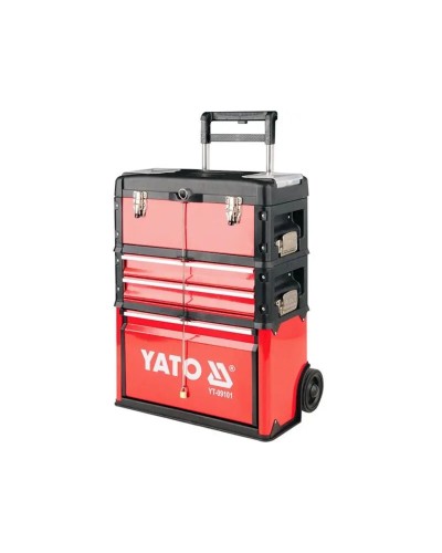 Alətlər üçün qutu-araba Yato YT-09101, 52х32х72 sm, qara/qırmızı