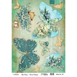 Рисовая бумага для декупажа Cadence - 419, А3, 29.7x42 см