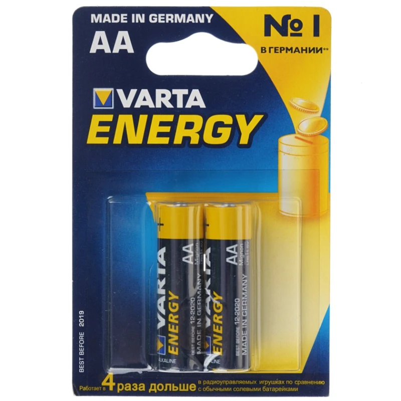 Батарейка Varta Energy LR06 AA, 2 шт Батарейка Varta Energy LR06 AA, 2 шт