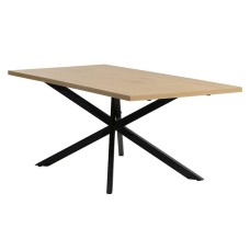 Yemək masası JYSK Nortoft, 95x200x75 sm, bej/qara