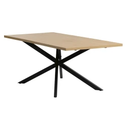 Обеденный стол JYSK Nortoft, 95x200x75 см, бежевый/черный Обеденный стол JYSK Nortoft, 95x200x75 см, бежевый/черный