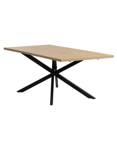 Yemək masası JYSK Nortoft, 95x200x75 sm, bej/qara