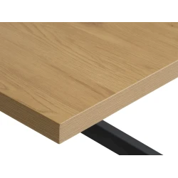 Обеденный стол JYSK Nortoft, 95x200x75 см, бежевый/черный Обеденный стол JYSK Nortoft, 95x200x75 см, бежевый/черный