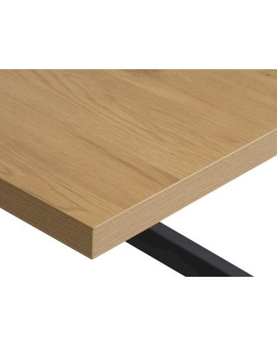 Yemək masası JYSK Nortoft, 95x200x75 sm, bej/qara