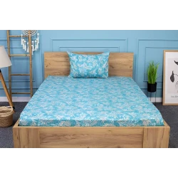 Комплект постельного белья Moon Star ZZ-ZZ-0159, простыня 100х200 см, наволочка 50х70 см, односпальный, хлопок, голубой