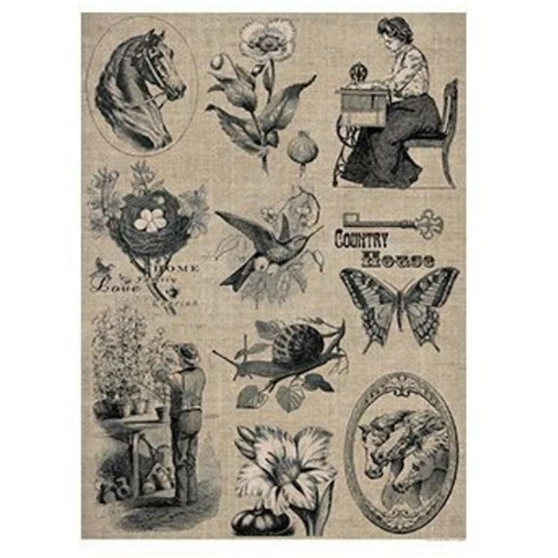 Рисовая бумага для декупажа Cadence - 212, А3, 29.7x42 см Рисовая бумага для декупажа Cadence - 212, А3, 29.7x42 см