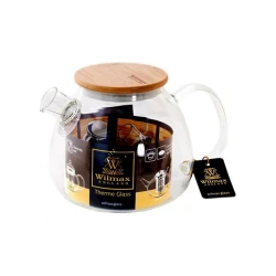 Заварной чайник Wilmax Thermo Glass 7040 WL‑888823/A 1 л, 1 шт, стекло, с крышкой, прозрачный, коричневый