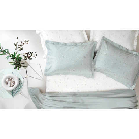 Комплект постельного белья Yataş Ramona, пике 160x220 см, простыня 100x200x35 см, наволочка 50x70 см, односпальный, хлопок/бамбук, серый