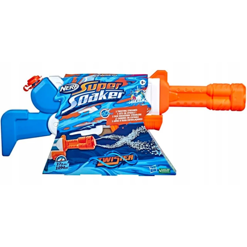 Водяной бластер Hasbro Nerf Super Soaker Twister, пластик, оранжевый/голубой