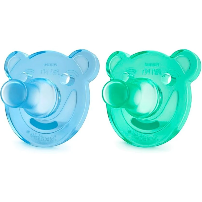 Набор пустышек Philips AVENT Soothie Shapes, ортодонтические, 0-3 месяца, силикон, 2 шт, голубой