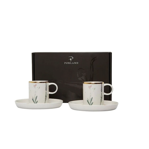 Набор кофейный Porland Botanical 04ALM005323, 85 мл, 4 предмета, белый Набор кофейный Porland Botanical 04ALM005323, 85 мл, 4 предмета, белый