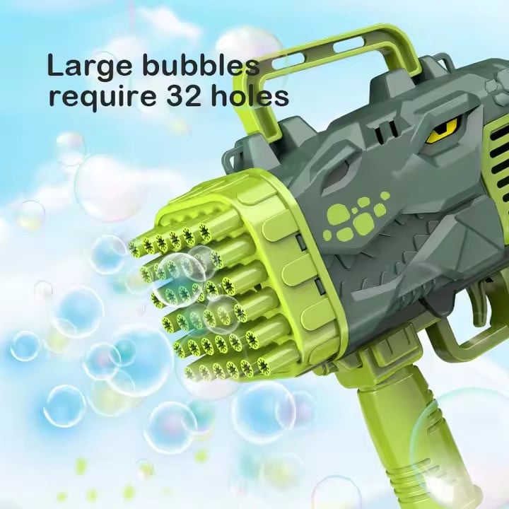 Пистолет для мыльных пузырей BGdino-01RAX, 32 отверстия, автоматический Пистолет для мыльных пузырей BGdino-01RAX, 32 отверстия, автоматический