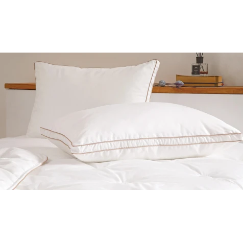 Подушка для сна Yataş Lucent 1000 TC, 40x80см, хлопок, белая Подушка для сна Yataş Lucent 1000 TC, 40x80см, хлопок, белая