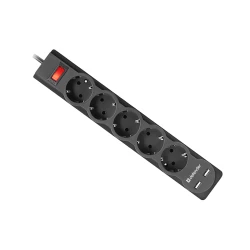 Сетевой фильтр Defender DFS 751 1.8 м, 2.1A, 5-розеточный