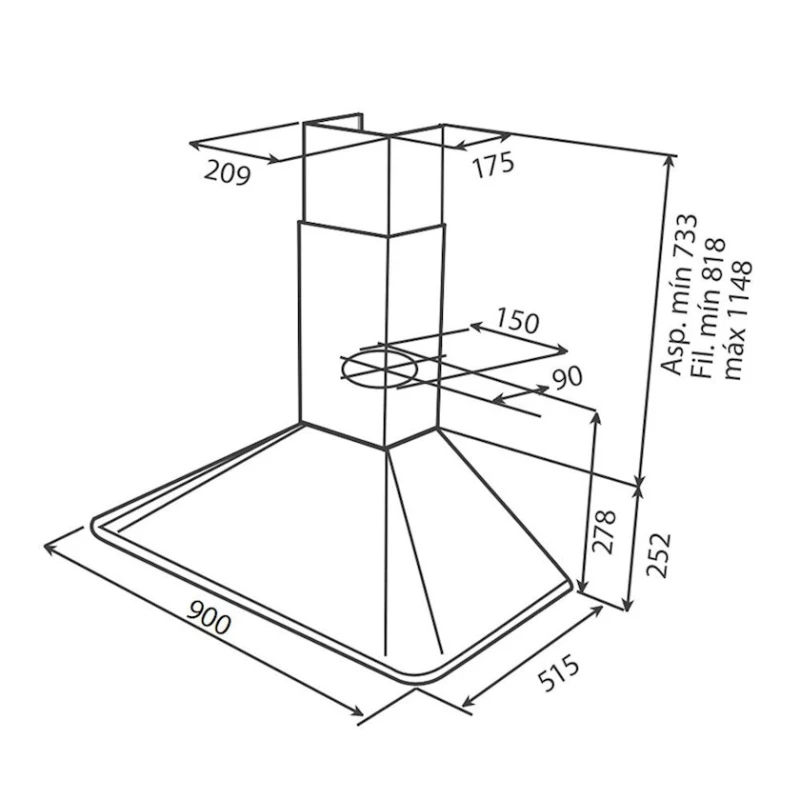 Кухонная вытяжка Teka DOS 90 Beige