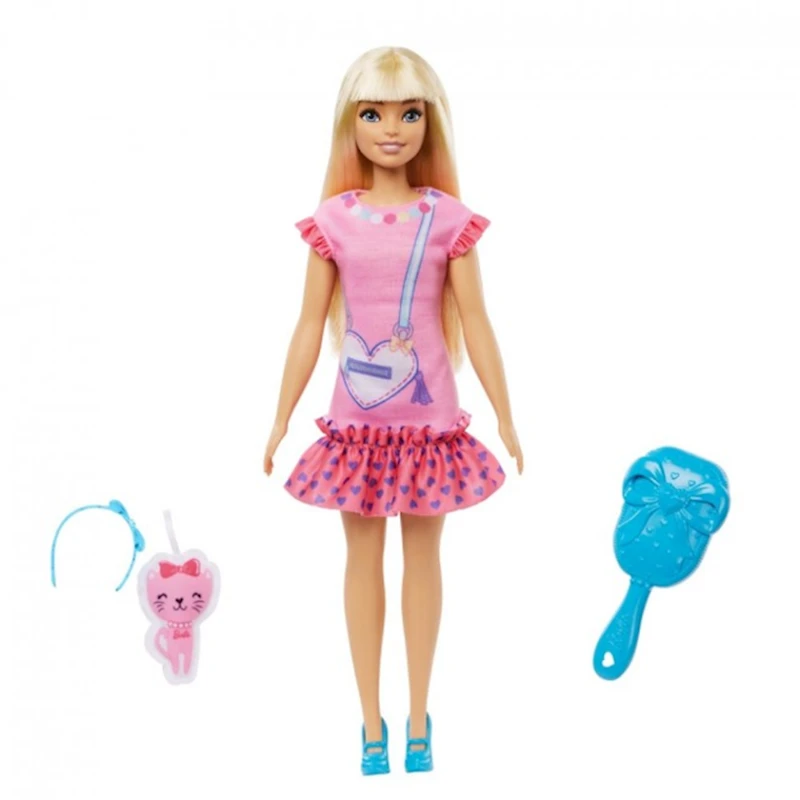 Кукла Mattel My First Barbie Blonde with Kitten HLL19, 34 см, 3+ лет