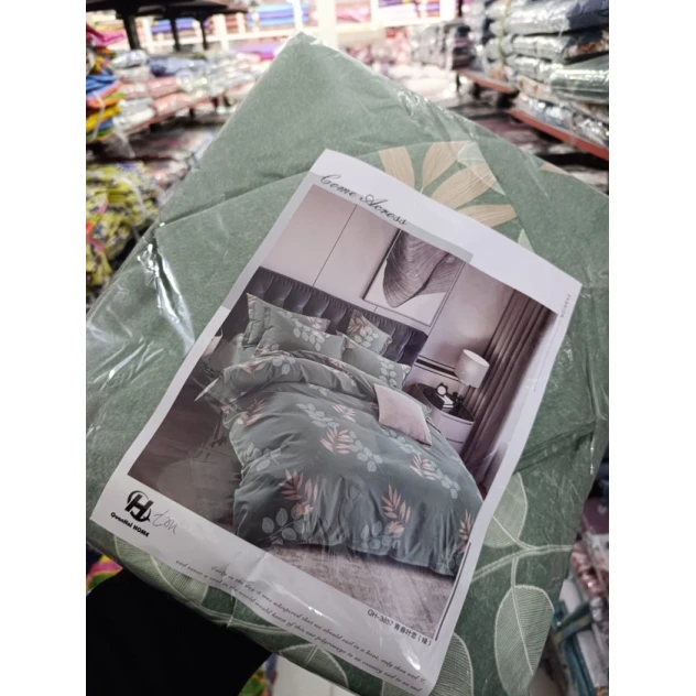 Yataq dəsti MiraNova CTS-012, mələfə 160x220 sm, yorğan üzü 160x220 sm, yastıq üzü 70x70 sm, birnəfərlik, pambıq, yaşıl