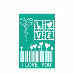 Трафарет самоклеящийся Rosa Talent, 13x20 см, №2012 Love